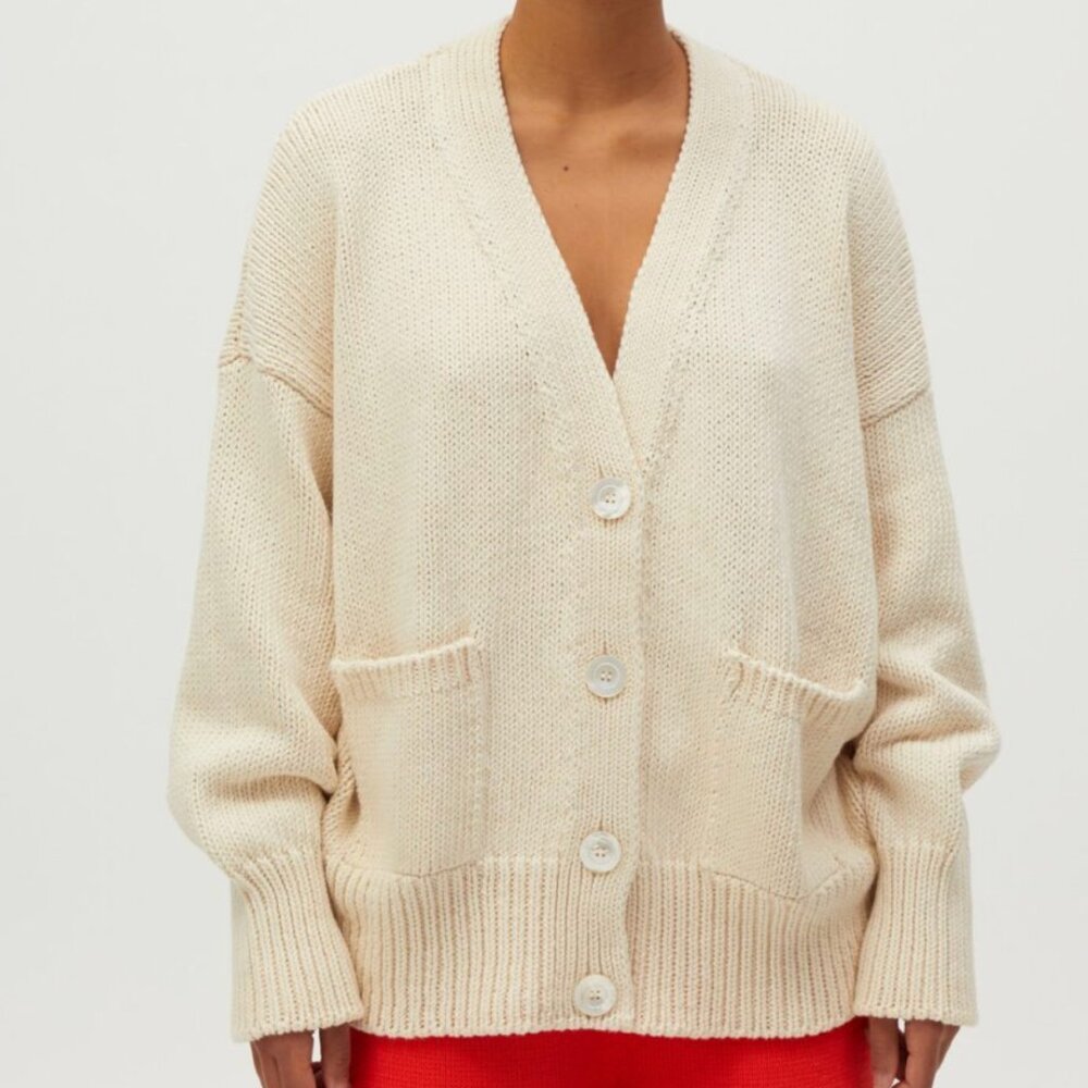Babaa no. 16 cotton cardigan natural